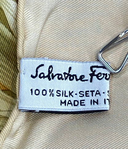 Salvatore Ferragamo スカーフ シルク100% ヒョウ柄 レディース サルヴァトーレフェラガモ