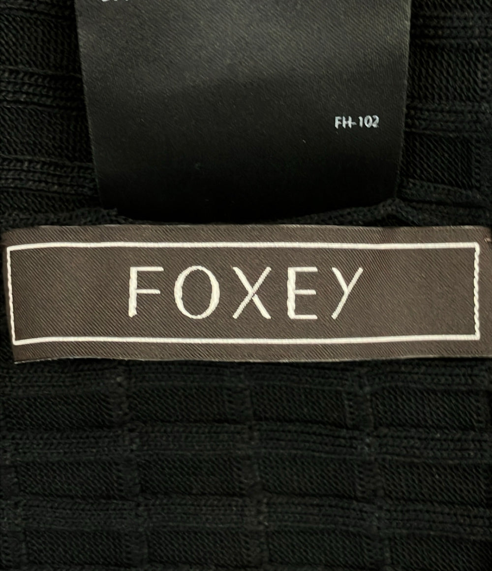 美品 FOXEY 半袖ニット 五分袖 Souffle Knit Top 45157 レディース SIZE 38 (S) フォクシー