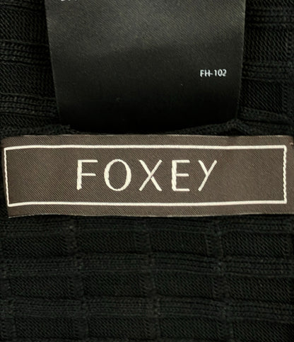 美品 FOXEY 半袖ニット 五分袖 Souffle Knit Top 45157 レディース SIZE 38 (S) フォクシー