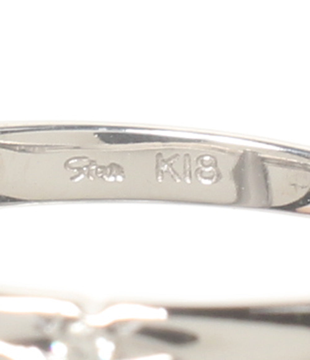 美品 STAR JEWELRY リング 指輪 K18 ダイヤ0.02ct レディース SIZE 7号 スタージュエリー