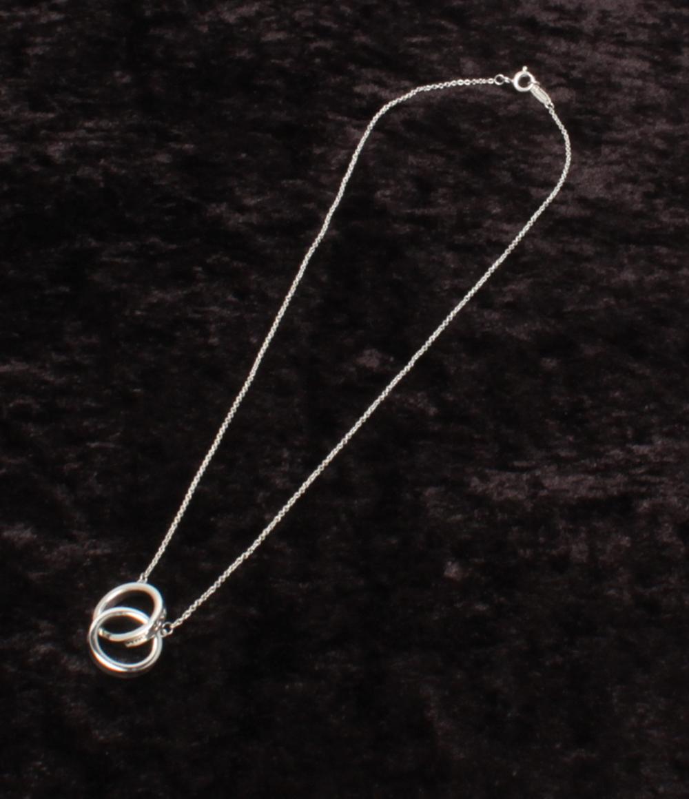 美品 ティファニー ネックレス SV925 1837 ダブルサークル レディース TIFFANY&Co.