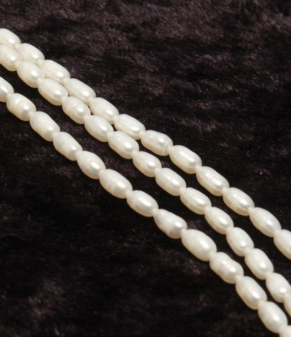 美品 3連ネックレス SV 淡水パール レディース