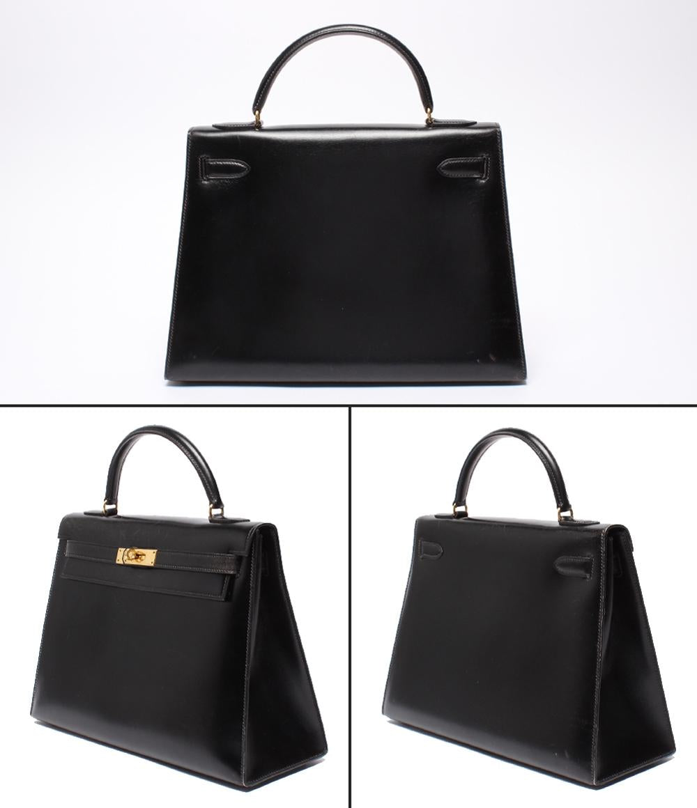 HERMÈS ハンドバッグ ブラック ボックス Hermes Birkin 25 Black Box Gold Hardware