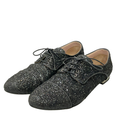 Miu Miu グリッター レースアップシューズ レディース SIZE 37 (23.5cm) ミュウ ミュウ