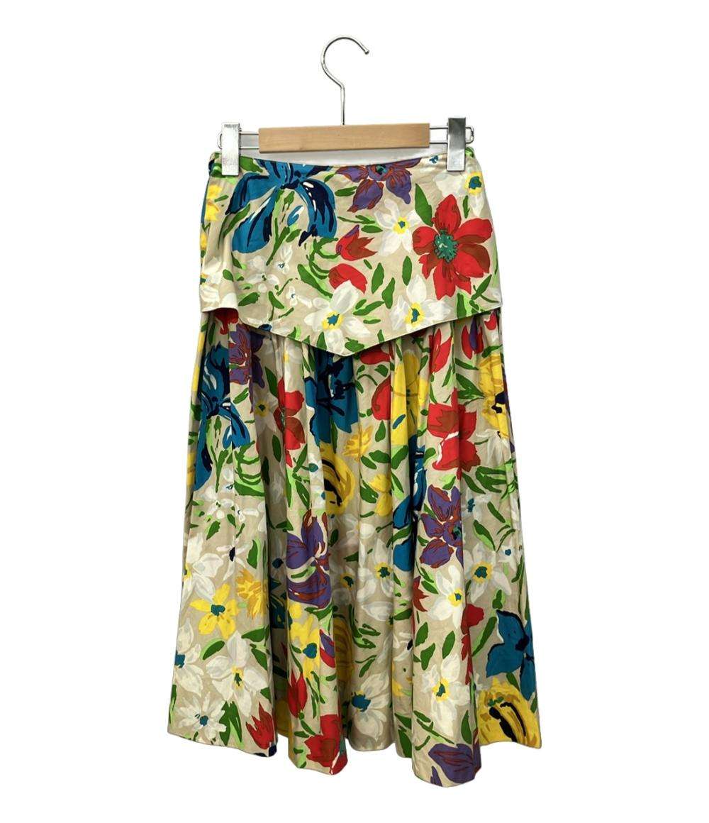 クリスチャンディオール プレタポルテ 花柄スカート レディース SIZE S Christian Dior pret-a-porter