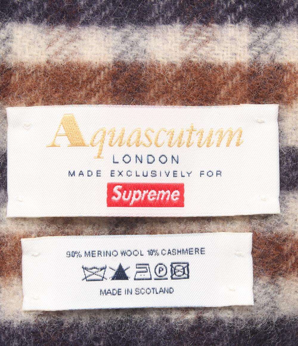 美品 Supreme マフラー×Aquascutum メンズ メンズ シュプリーム