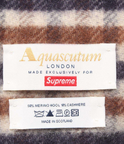 美品 Supreme マフラー×Aquascutum メンズ メンズ シュプリーム
