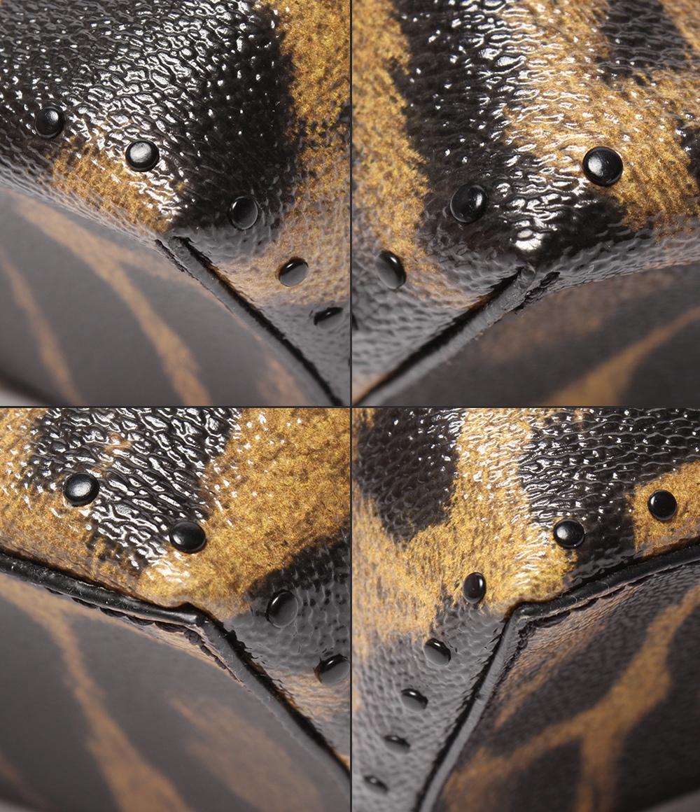 美品 ルイ・ヴィトン 2way ハンドバッグ ショルダーバッグ 斜め掛け カメラボックス モノグラム レオパード M43001 レディース LOUIS VUITTON