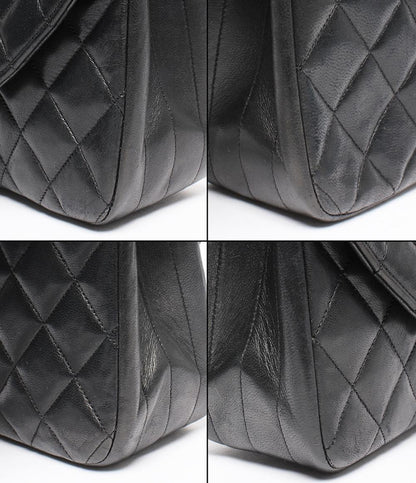 CHANEL チェーンショルダーバッグ シングルチェーン ラムスキン ゴールド金具 0番台 マトラッセ レディース シャネル