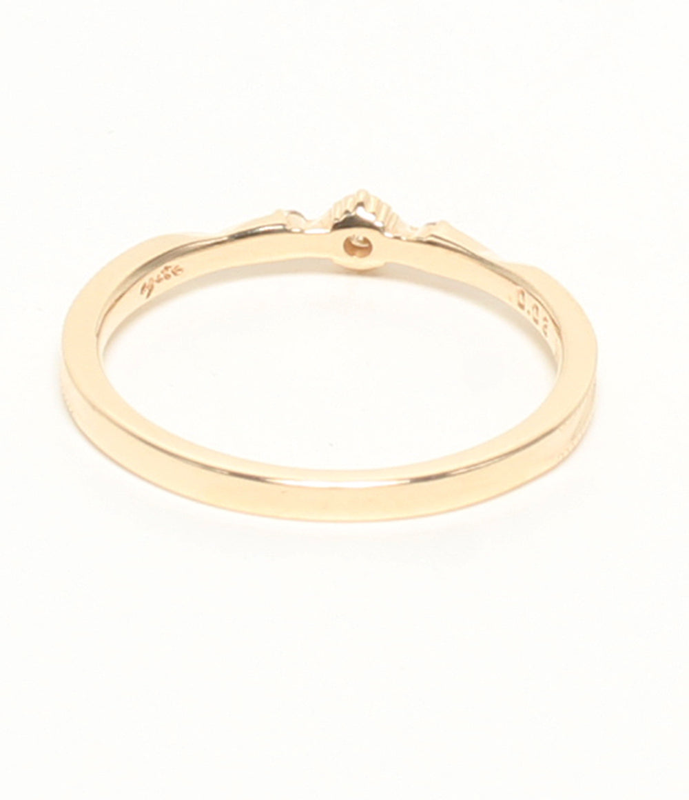 美品 agete リング 指輪 K10 ダイヤ 0.03ct レディース SIZE 7号 アガット