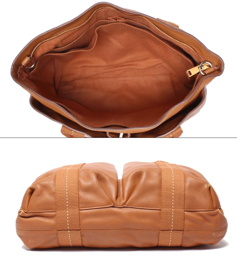 HERMES 2WAYトートバッグ ショルダーバッグ 肩掛け □M刻印 シルバー金具 キャラバンホリゾンタルMM レディース エルメス