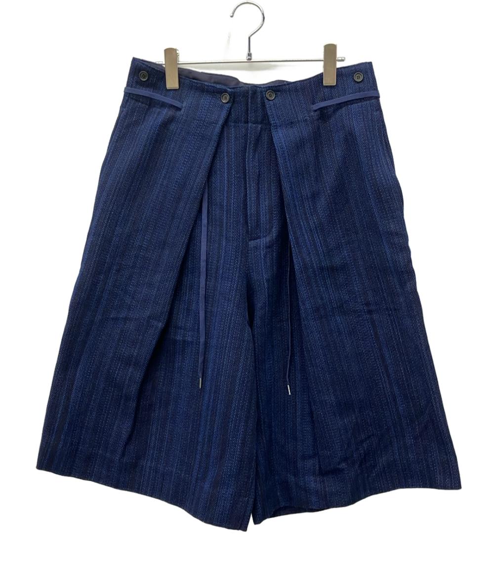 クオン ハーフパンツ Aizome Sashiko 3/4 Hakama Trousers 145PT033700 メンズ SIZE Large (L) KUON