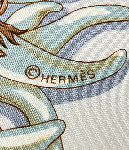 美品 HERMES スカーフ シルク100% カレ90 AUX PAYS DES EPICES レディース エルメス