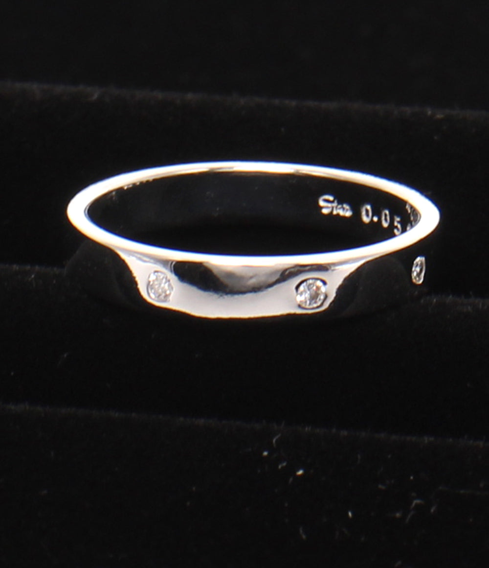 美品 STAR JEWELRY リング 指輪 K18 ダイヤ 0.05ct レディース SIZE 9号 スタージュエリー