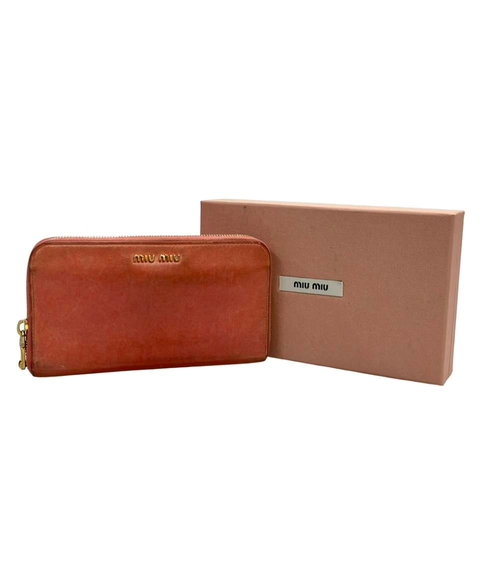 ミュウ ミュウ ラウンドファスナー長財布 レディース Miu Miu