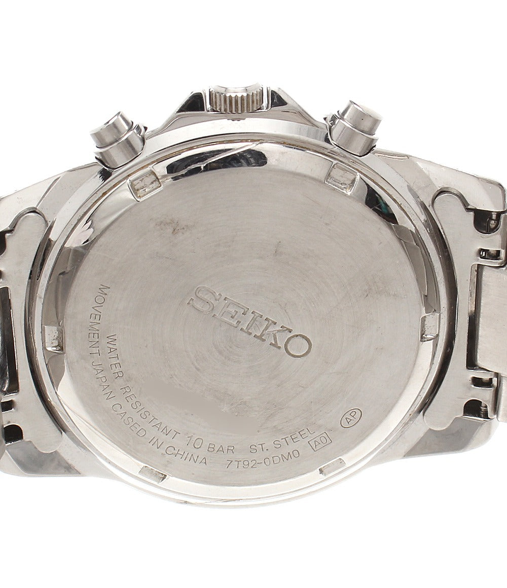 SEIKO 腕時計 クロノグラフ クオーツ ネイビー 7T92-0DM0 メンズ セイコー