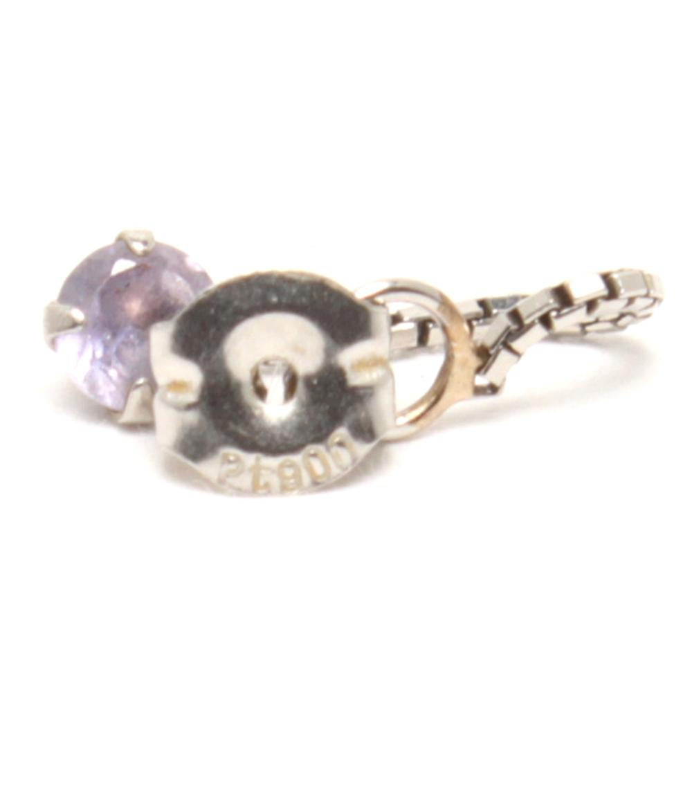 ピアス Pt900 タンザナイト トルマリン レディース