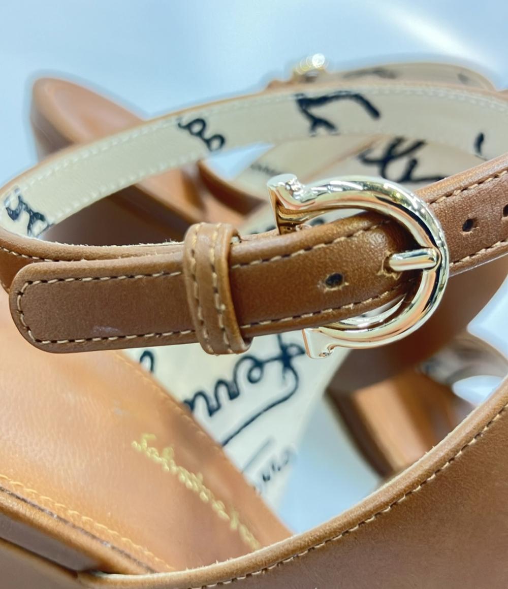 Salvatore Ferragamo レザーストラップサンダル レディース SIZE 7 1/2 (XL) サルヴァトーレフェラガモ