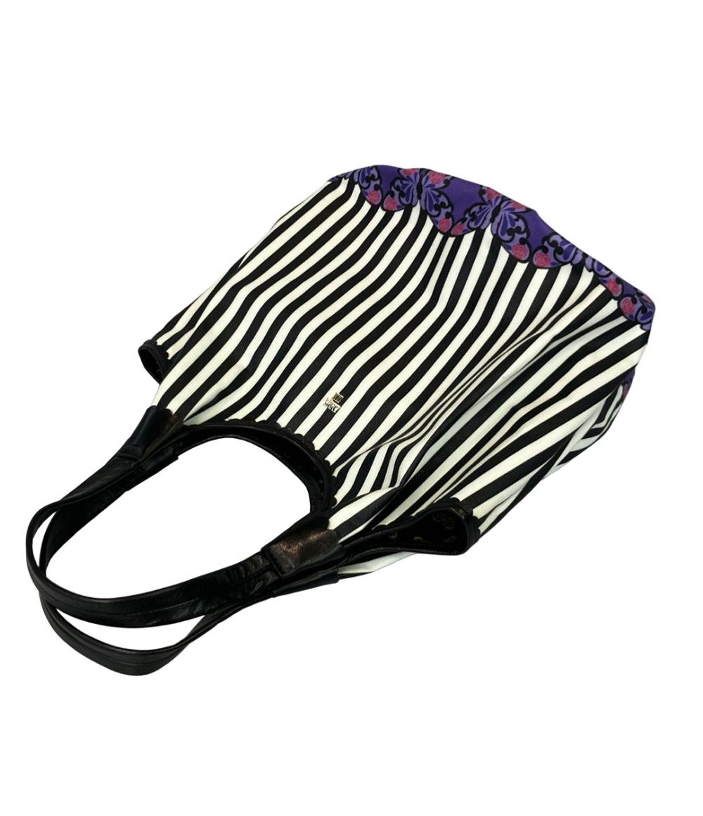 ANNA SUI トートバッグ 肩掛け ストライプ柄 バタフライ レディース アナスイ