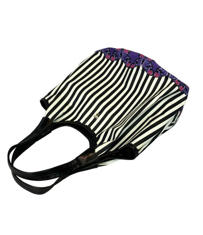 ANNA SUI トートバッグ 肩掛け ストライプ柄 バタフライ レディース アナスイ