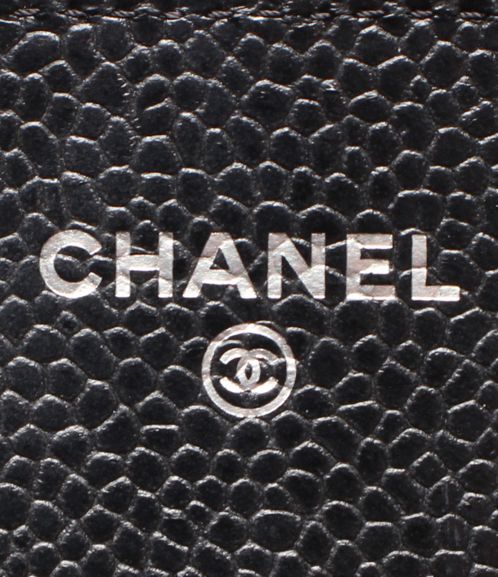 CHANEL 長財布 シルバー金具 キャビアスキン 31番台 マトラッセ クラシックロングフラップウォレット AP0241 レディース シャネル