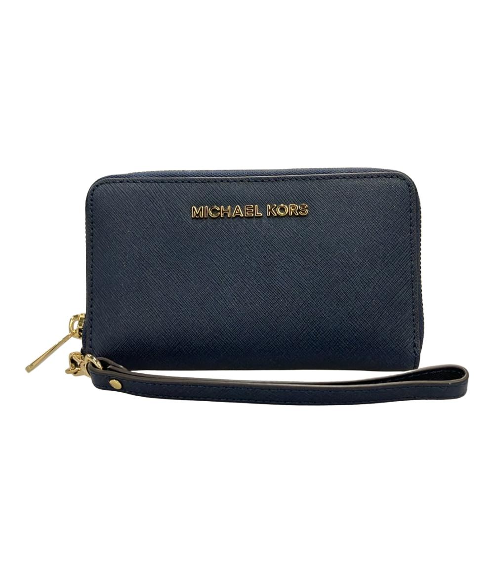 MICHAEL KORS ラウンドファスナー長財布 スマホケース レザー 32H4GTVE9L レディース マイケルコース