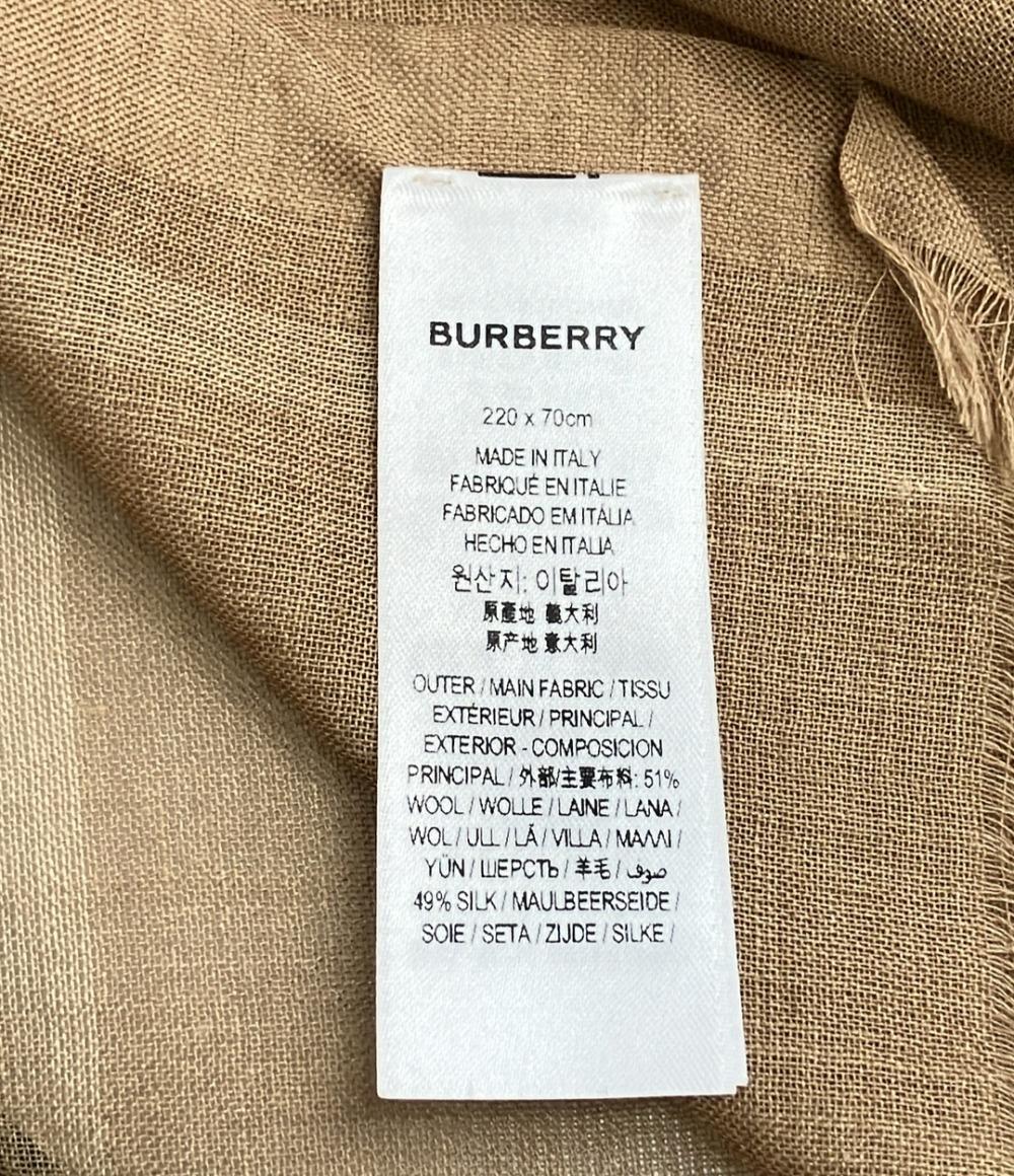 美品 バーバリー マフラー レディース BURBERRY