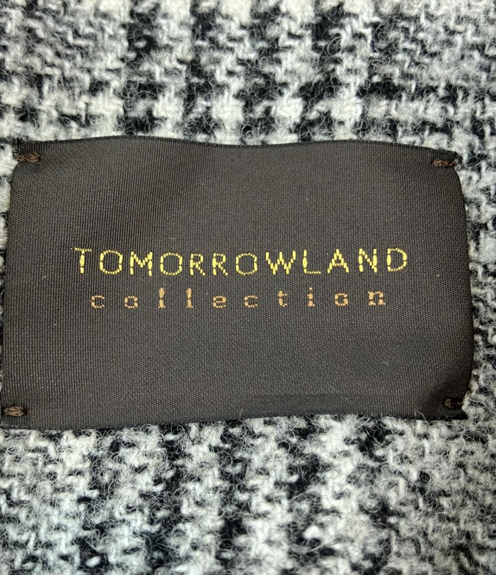 TOMORROWLAND ピーコート ウール カシミヤ グレンチェック柄 ショート 13-08-44-08303 レディース SIZE 34 (XS) トゥモローランド