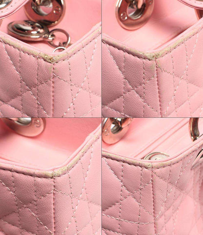 クリスチャンディオール ハンドバッグ レザー シルバー金具 レディディオール カナージュ 32-MA-1004 レディース Christian Dior