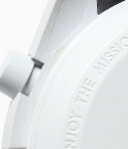美品 OMEGA Swatch 腕時計 Mission to Pluto バイオセラミック ムーンスウォッチ クオーツ ホワイト SO33M101 メンズ オメガ スウォッチ