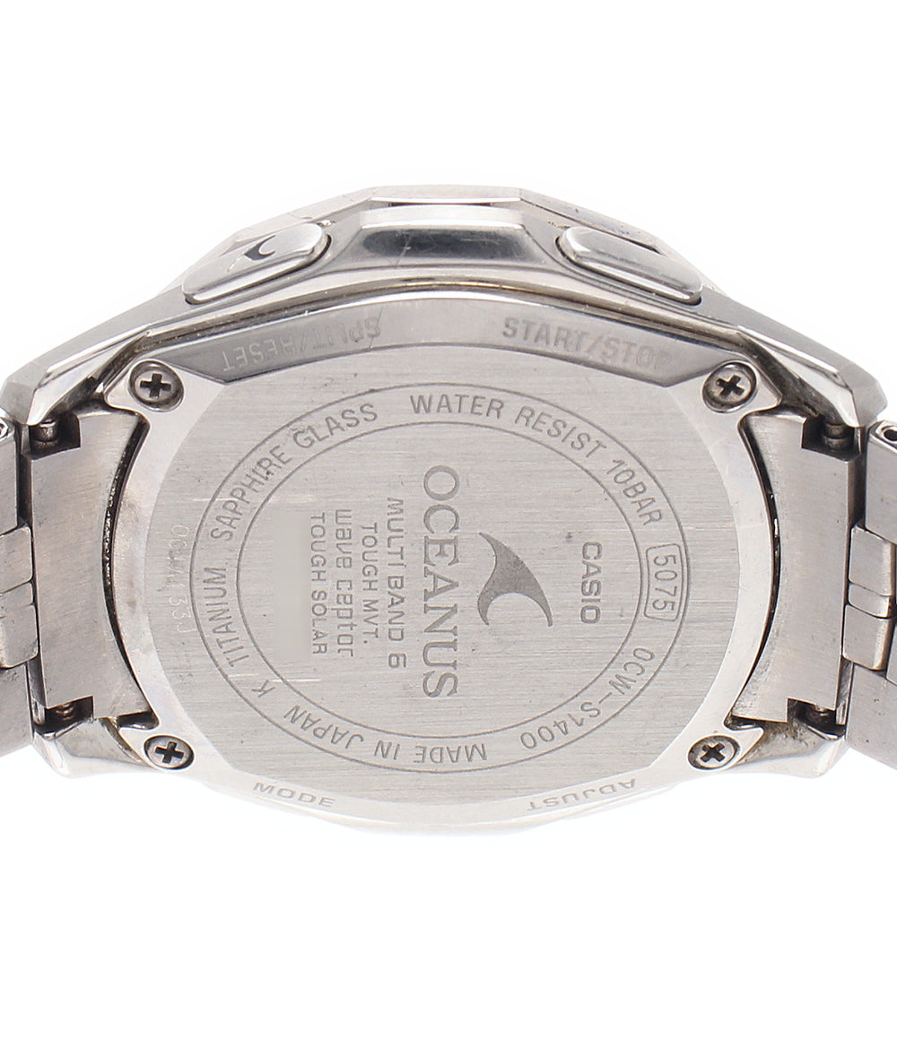 CASIO 腕時計 オシアナス マンタ ソーラー ブラック OCW-S1400 メンズ カシオ