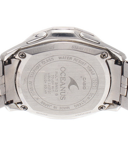 CASIO 腕時計 オシアナス マンタ ソーラー ブラック OCW-S1400 メンズ カシオ