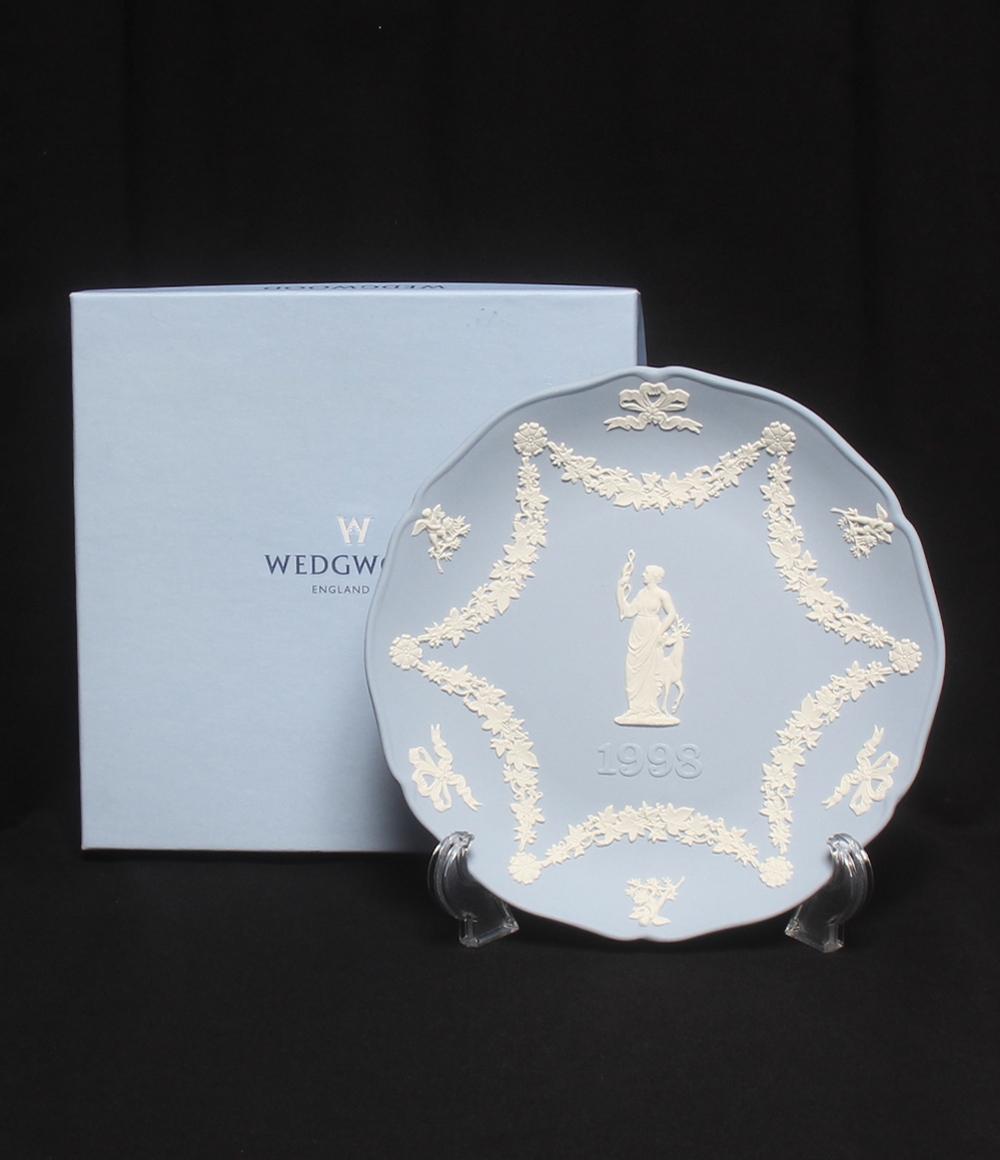 ウェッジウッド イヤープレート 飾り皿 19cm ジャスパー 1998 WEDGWOOD