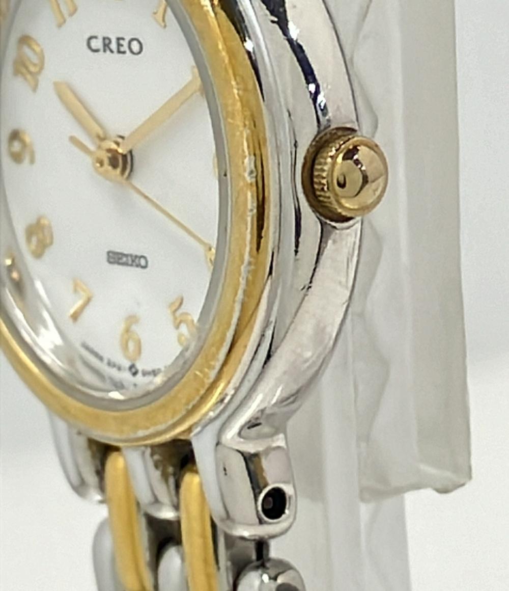 セイコー 腕時計 CREO クオーツ ホワイト 2P21-0C00 レディース SEIKO