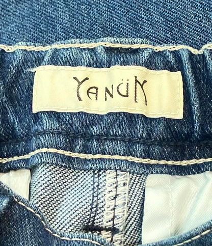 美品 ヤヌーク テーパードパンツ タックテーパード DENIT 57131101 レディース SIZE XS YANUK