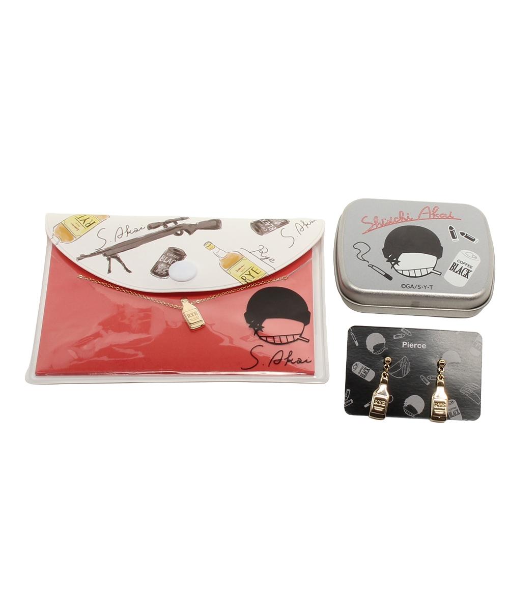 美品 ネックレス ピアス 2点セット 名探偵コナン 赤井秀一 RYE レディース