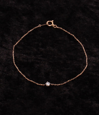 美品 ete ブレスレット K18PG ダイヤ 0.10ct レディース エテ