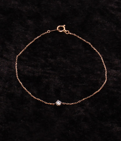 美品 ete ブレスレット K18PG ダイヤ 0.10ct レディース エテ