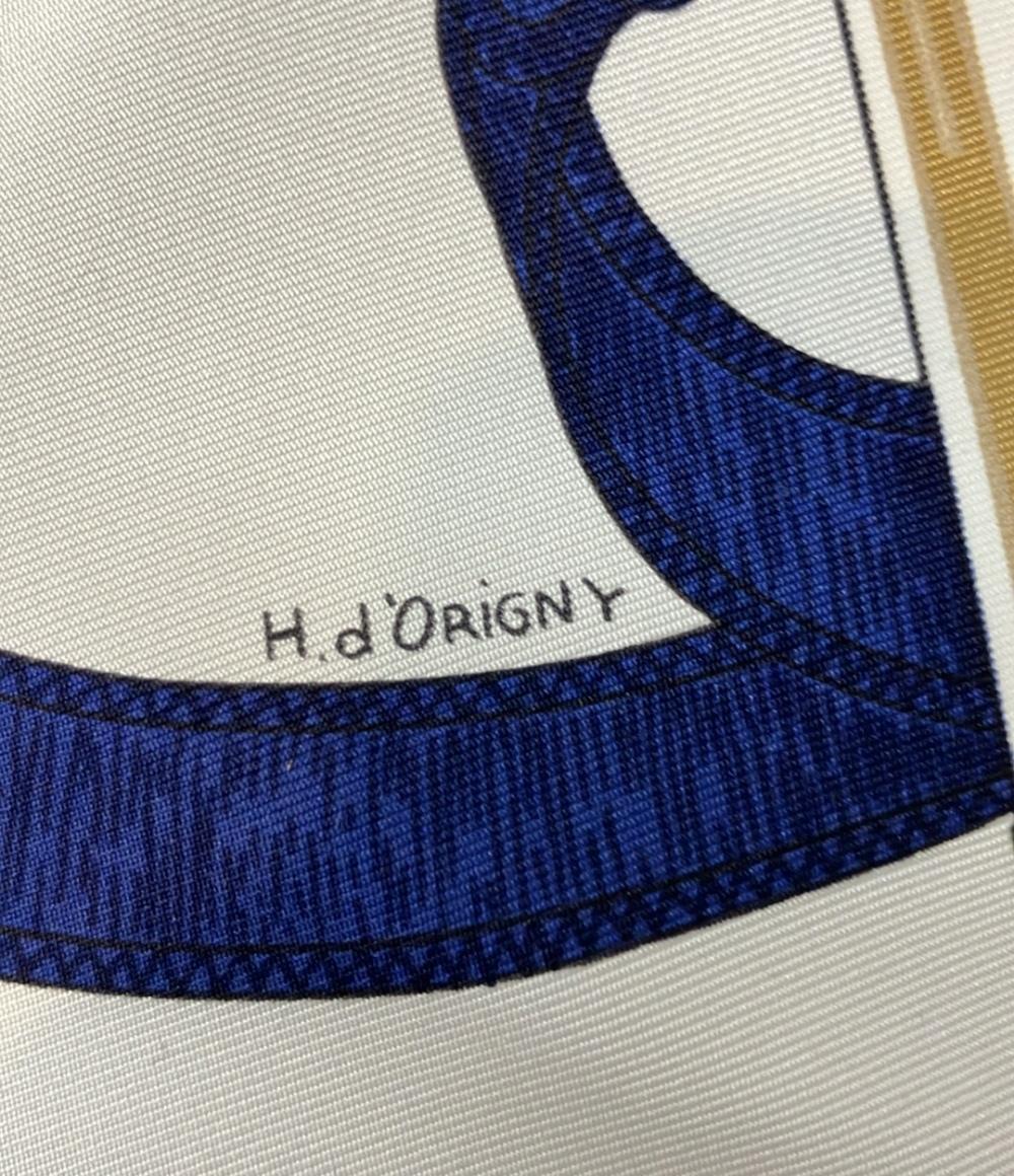 美品 エルメス スカーフ カレ90 シルク100% 黄金の拍車 Eperon d'Or レディース HERMES