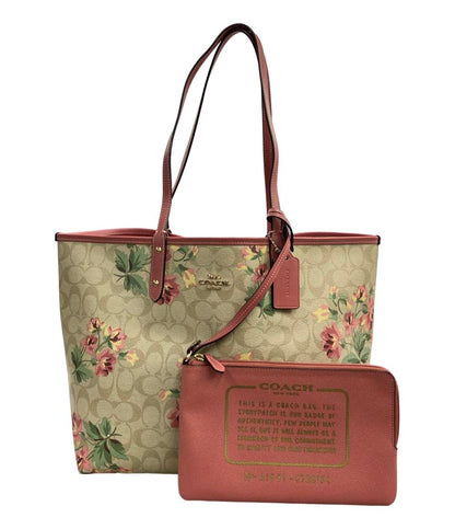 COACH トートバッグ 花柄 PVC リバーシブル シグネチャー F72844 レディース コーチ