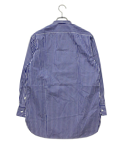 美品 RALPH LAUREN 長袖シャツ タグ付き ストライプ スタンドカラー パープルレーベル MNPLWOV16810097 メンズ SIZE 15.5 (M) ラルフローレン