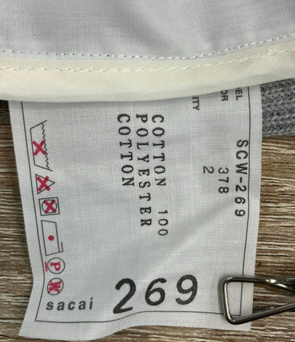 Sacai 長袖ブラウス シャツ ドッキングニット SCW-269 2 レディース SIZE 2 (M) サカイ