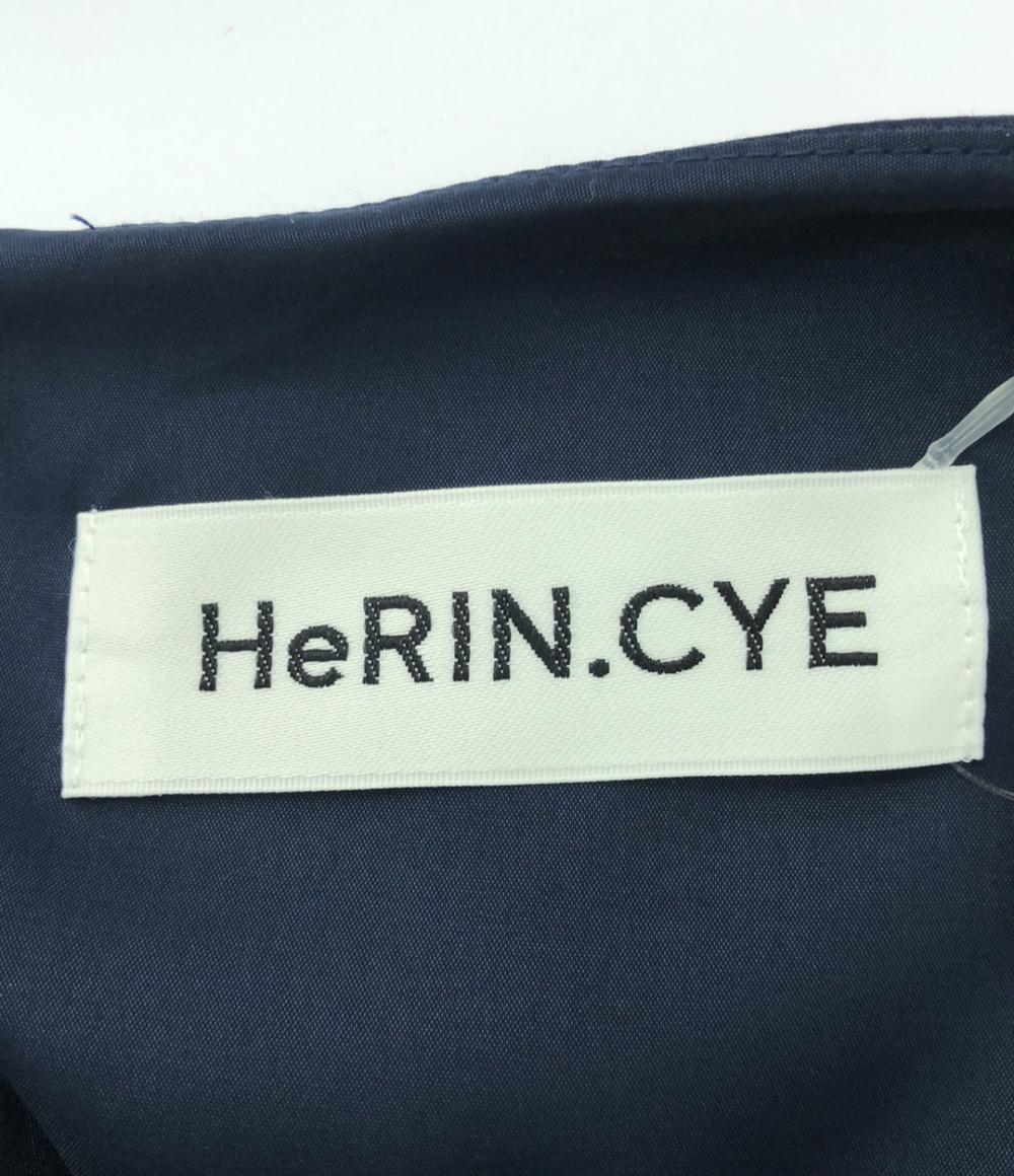 ヘリンドットサイ ノースリーブワンピース カラーブロックドレス レディース SIZE F (S) HeRIN.CYE