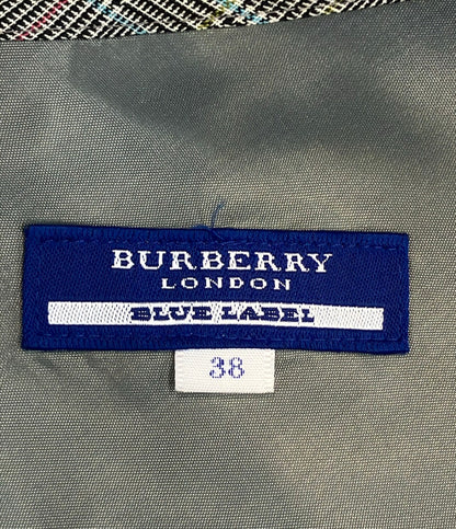 美品 BURBERRY BLUE LABEL チェック柄 キャミソール ワンピース レディース SIZE 38 バーバリーブルーレーベル
