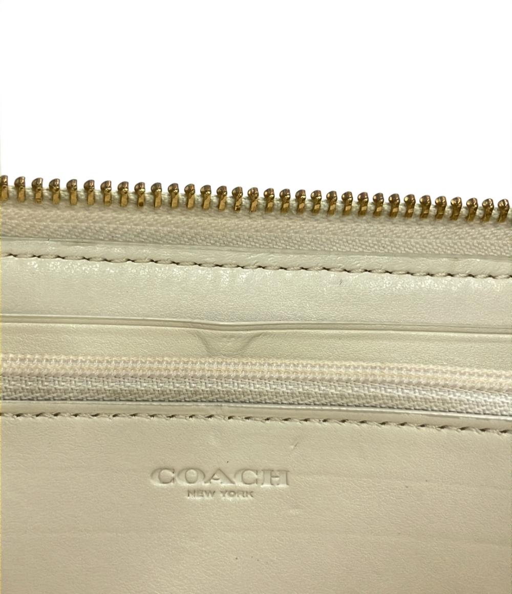 コーチ ラウンドファスナー長財布 シグネチャー レディース COACH