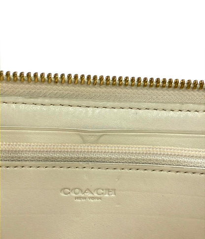コーチ ラウンドファスナー長財布 シグネチャー レディース COACH