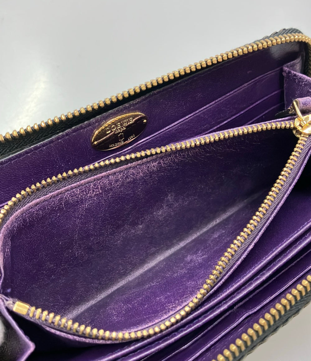 LOEWE ラウンドファスナー長財布 レザー レディース ロエベ