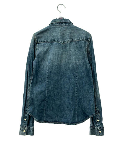 ARMANI EXCHANGE デニムシャツ 長袖 ダンガリー ウエスタン スナップボタン レディース SIZE M アルマーニエクスチェンジ