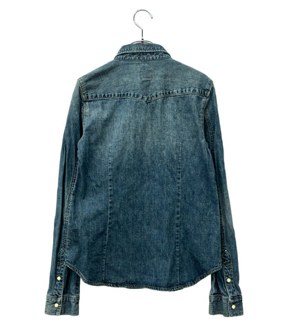 ARMANI EXCHANGE デニムシャツ 長袖 ダンガリー ウエスタン スナップボタン レディース SIZE M アルマーニエクスチェンジ