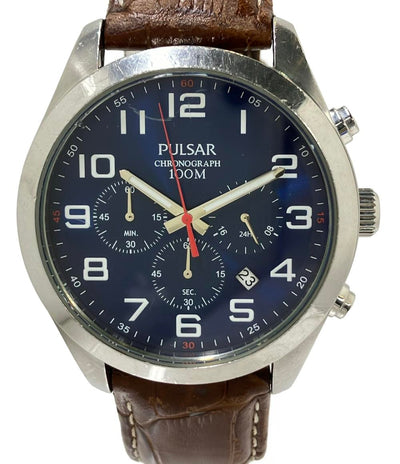 PULSAR 腕時計 クオーツ ブルー VD53-X188 メンズ パルサー